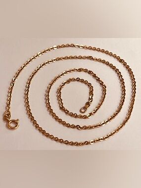 ✨UnoAErre RARE 1 AR Vintage 50s 18k 750 Solid Gold Chain Necklace Made In Italy